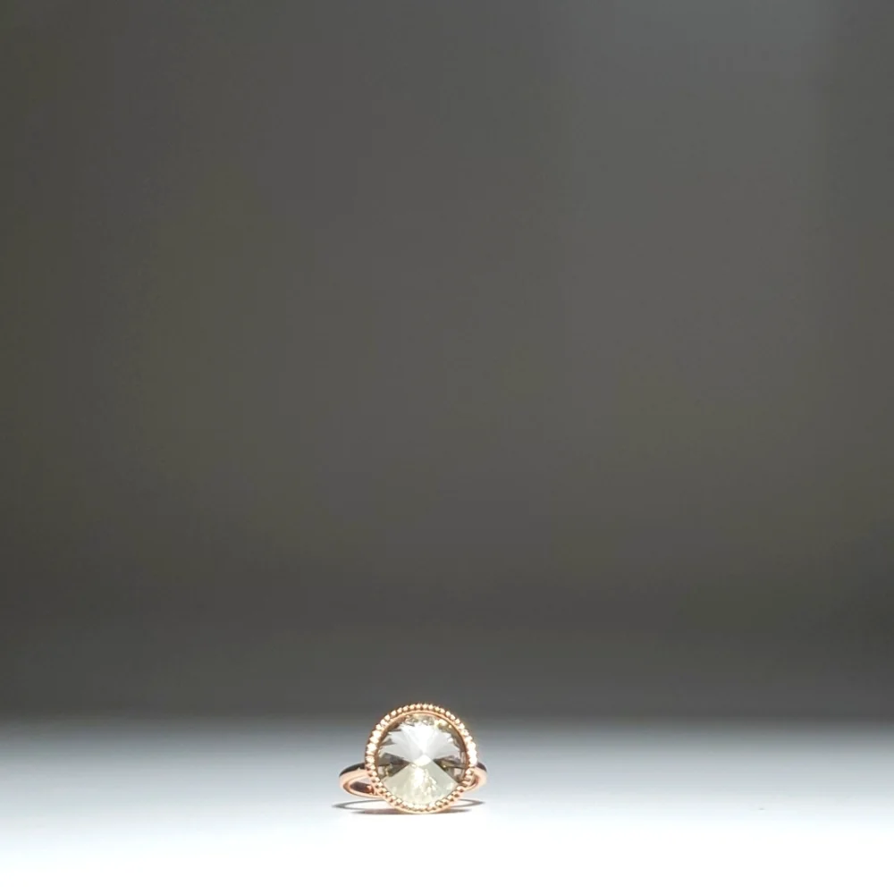 Ted Baker Rada PEWTER Crystal Rivoli Ring